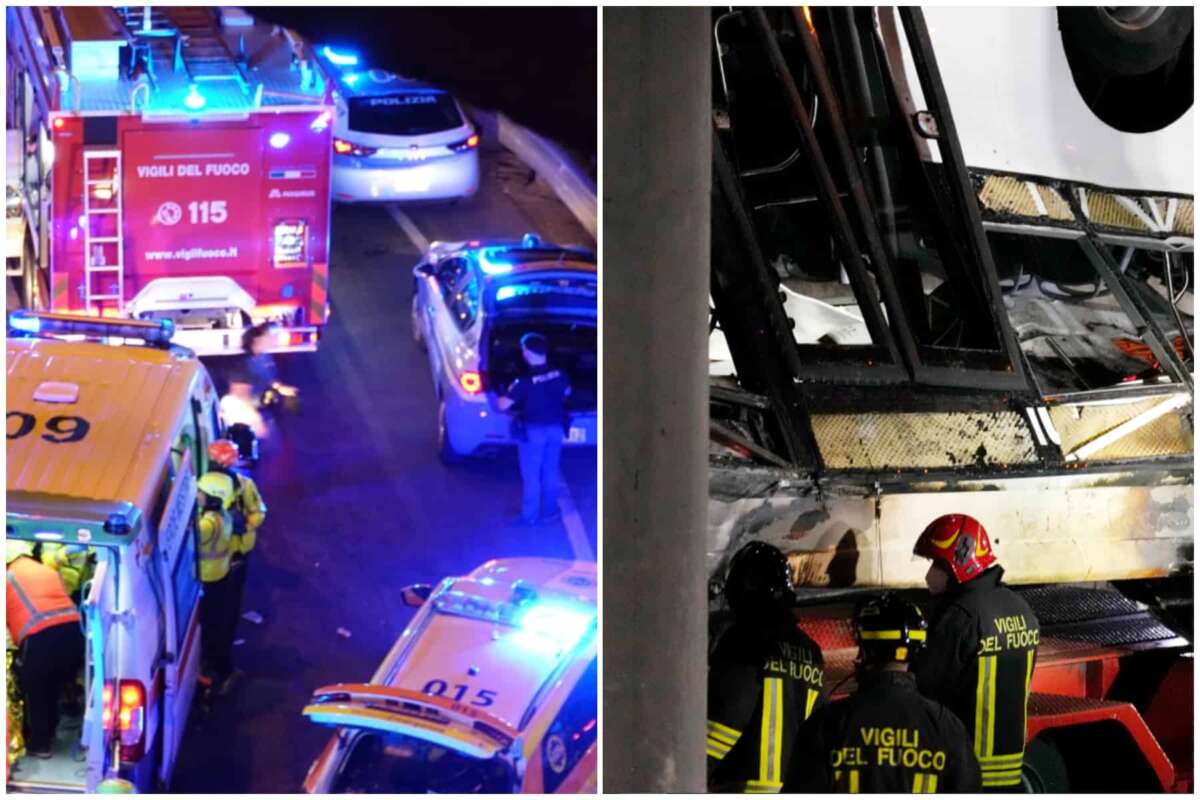 Il Video Della Caduta Del Bus A Mestre