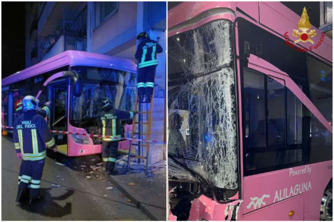 Bus elettrico contro un palazzo a Mestre, è della stessa compagnia della strage del ponte