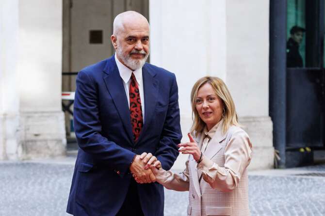 Edi Rama e Giorgia Meloni