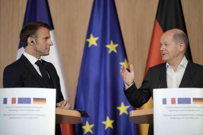 Emmanuel Macron e Olaf Scholz