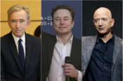 Bernard Arnault, Elon Musk e Jeff Bezos