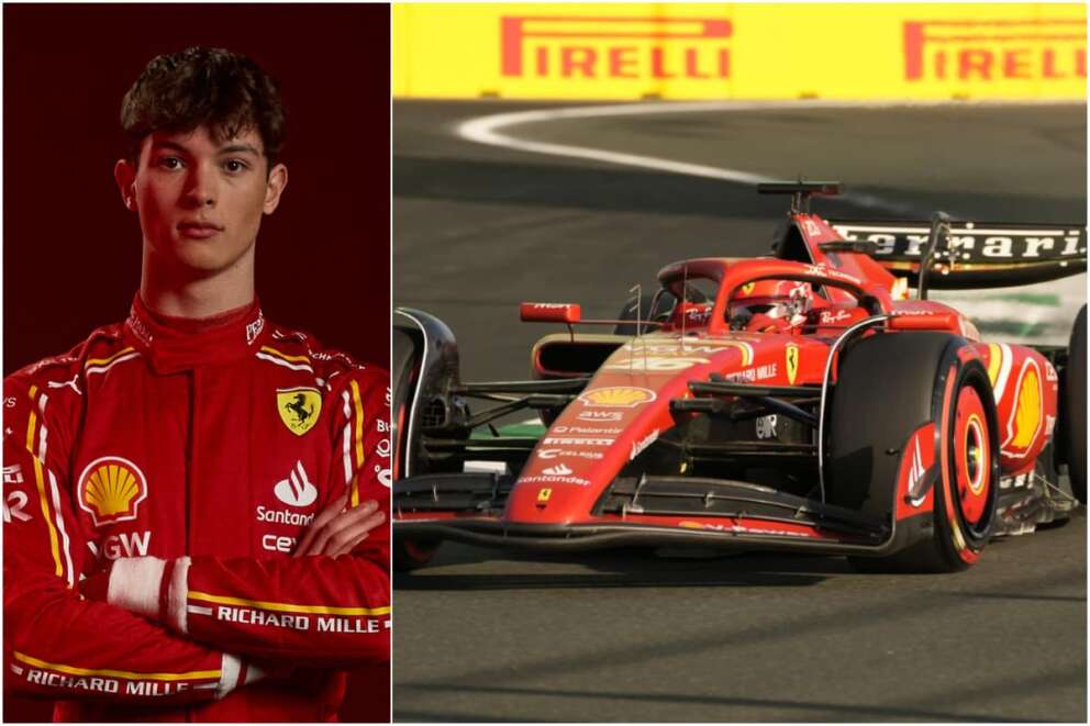 Oliver Bearman e la Ferrari impegnata in Arabia Saudita