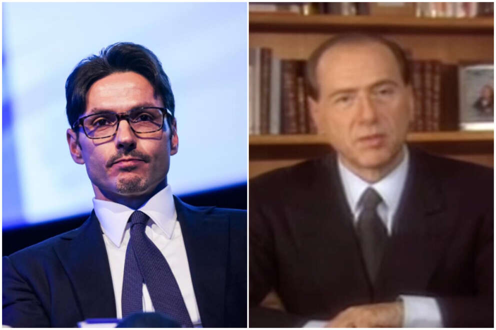 COLLAGE DA LAPRESSE + YOUTUBE (dal discorso della discesa in campo di Silvio Berlusconi del 1994)