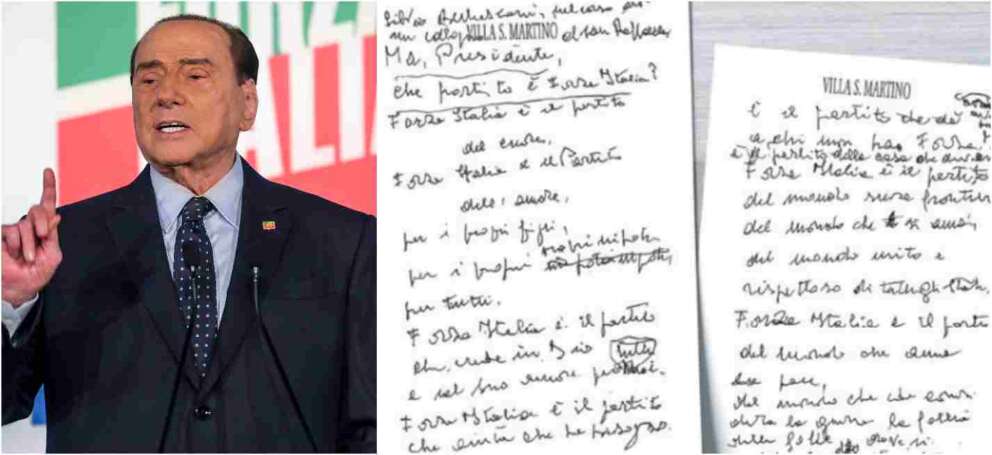 Silvio Berlusconi, le ultime parole scritte in ospedale