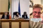 Ismaele La Vardera e la commissione Antimafia durante l’audizione di Cantone