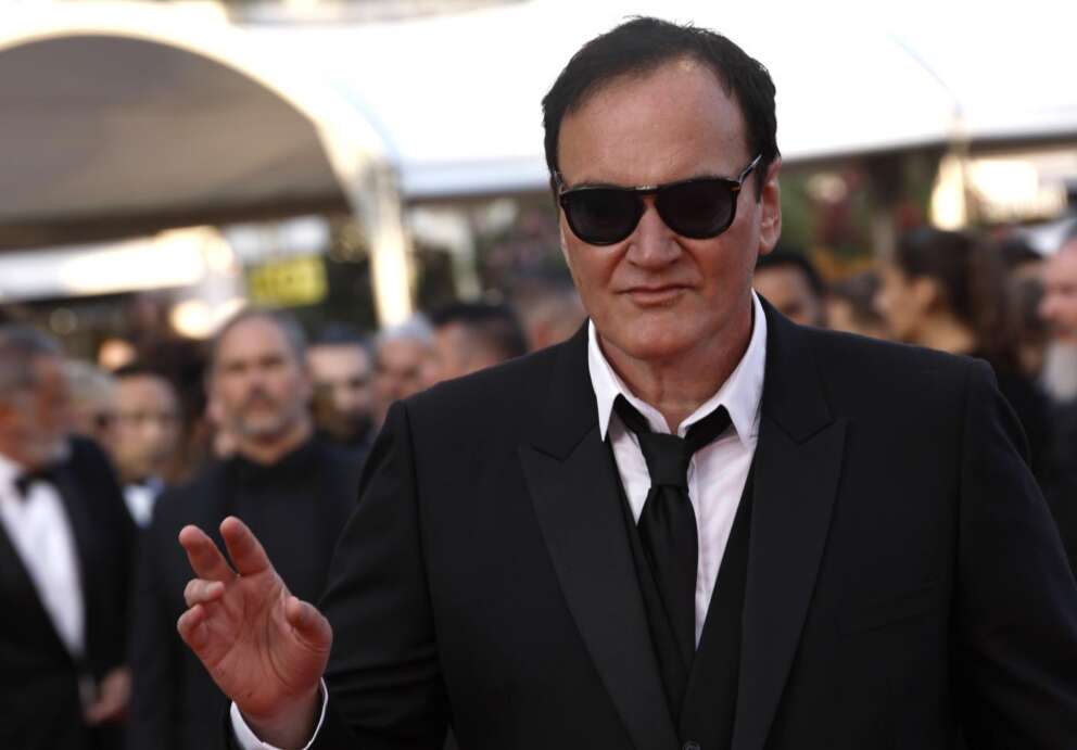 Quentin Tarantino poses for photographers upon arrival at the awards ceremony during the 76th international film festival, Cannes, southern France, Saturday, May 27, 2023. (Photo by Joel C Ryan/Invision/AP)