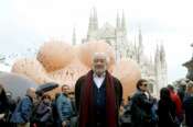 Foto LaPresse – Mourad Balti Touati 07/04/2019 Milano (Ita) – Piazza Duomo Cronaca Inaugurazione in Piazza Duomo dell’installazione per il Fuorisalone Up 5&6 di Gaetano Pesce Nella foto: Gaetano Pesce