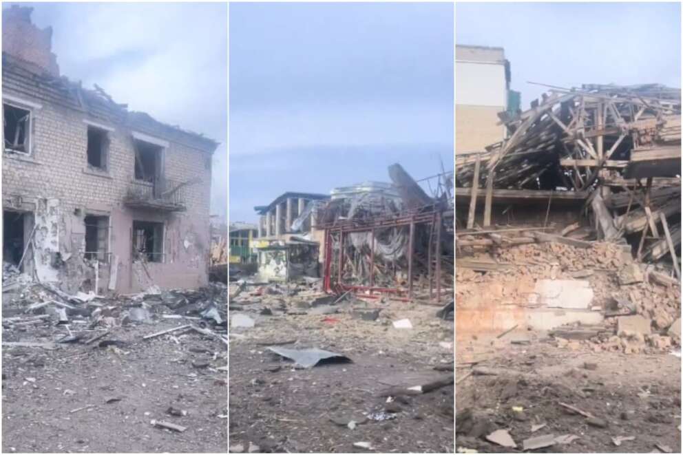 La città di Vovchansk dopo i bombardamenti russi
