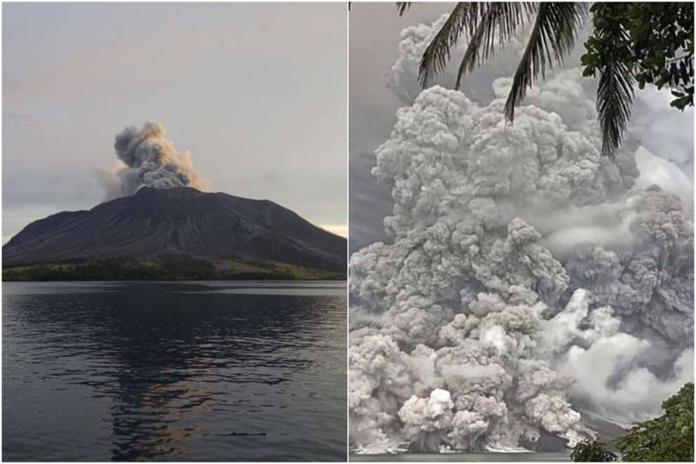 Eruzione del vulcano Ruang in Indonesia