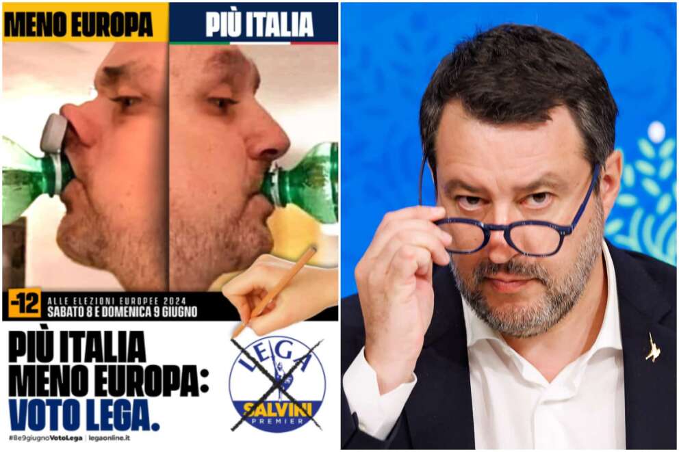 Matteo Salvini e la bottiglietta d’acqua, il post per le Europee si rivela un boomerang