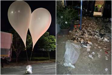 La Corea del Nord lancia spazzatura in Corea del Sud con dei palloncini: la risposta di Kim ai volantini di Seul