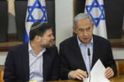 Il ministro delle Finanze Smotrich col primo ministro Netanyahu