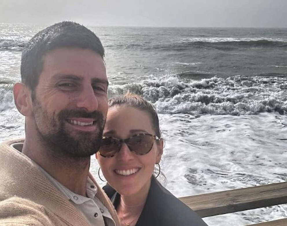 Novak Djokovic e la moglie Jelena Ristic