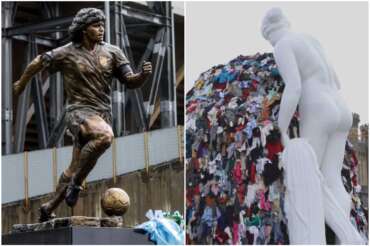La Venere degli Stracci come la statua di Diego Armando Maradona?