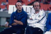 Comunardo Niccolai (sulla destra) alle Olimpiadi di Seoul del 1988