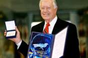 ©LAPRESSE 10-12-2002, OSLO, NORVEGIA ESTERO CERIMONIA DI CONSEGNE DEL PREMIO NOBEL PER LA PACE A JIMMY CARTER