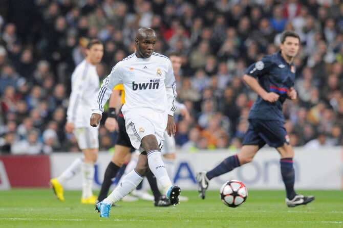 Lassana Diarra con la maglia del Real Madrid