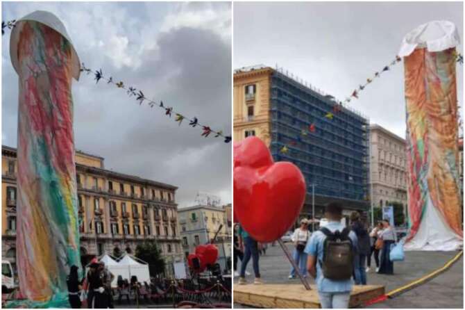 L’opera di Gaetano Pesce ‘Tu si na cosa grande’ a Napoli