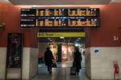 Delays and cancellation of trains at “Porta Nuova” Turin Station. Railway workers represented by several of Italy’s major labor unions plan to stage a nationwide eight-hour strike between the hours of 09:00-17:00 Nov. 5. The purpose of the action is to protest alleged increasing insecurity on board trains; the work stoppage is in reaction to a recent stabbing of a train conductor at a station in Rivarolo. Turin, Tuesday, November 5, 2024. (Photo by Marco Alpozzi/Lapresse)