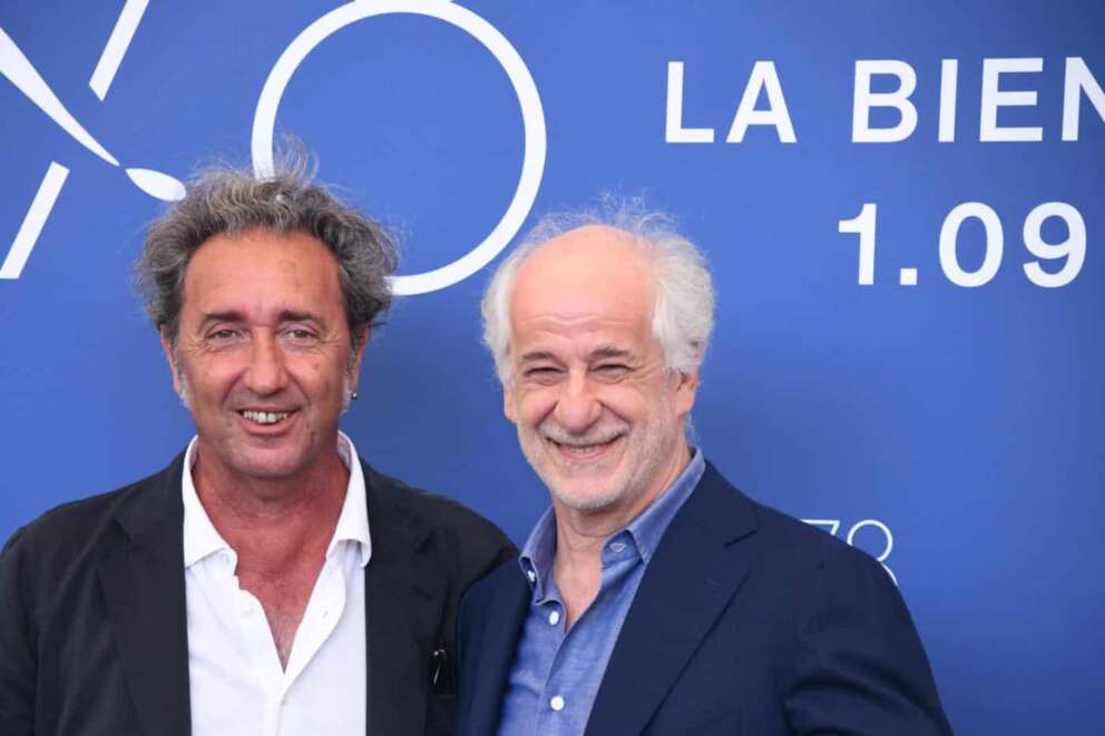 Foto Piergiorgio Pirrone – LaPresse 02-09-2021 Venezia Spettacolo 78. Mostra Internazionale d’arte cinematografica Photocall del film E’ stata la mano di Dio nella foto: Paolo Sorrentino. Toni Servillo Ph Piergiorgio Pirrone – LaPresse 2021-09-02 Venice 78th Venice Filmfestival E’ stata la mano di Dio photocall in the photo: Paolo Sorrentino. Toni Servillo