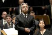 Riccardo Muti, musical director of the Chicago Symphony Orchestra takes in the applause of the audience after conducting the orchestra and chorus in Beethoven’s “Missa Solemnis” in D Major, Op. 123, Sunday, June 25, 2023, in Chicago. Sunday marked the last performance by Muti, 81, in Orchestra Hall during his 13 year tenure. (AP Photo/Charles Rex Arbogast)